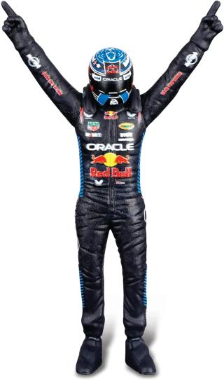 Red Bull RB20 Max Verstappen #1 Weltmeister 2024 mit stehender Figur Burago 1:24